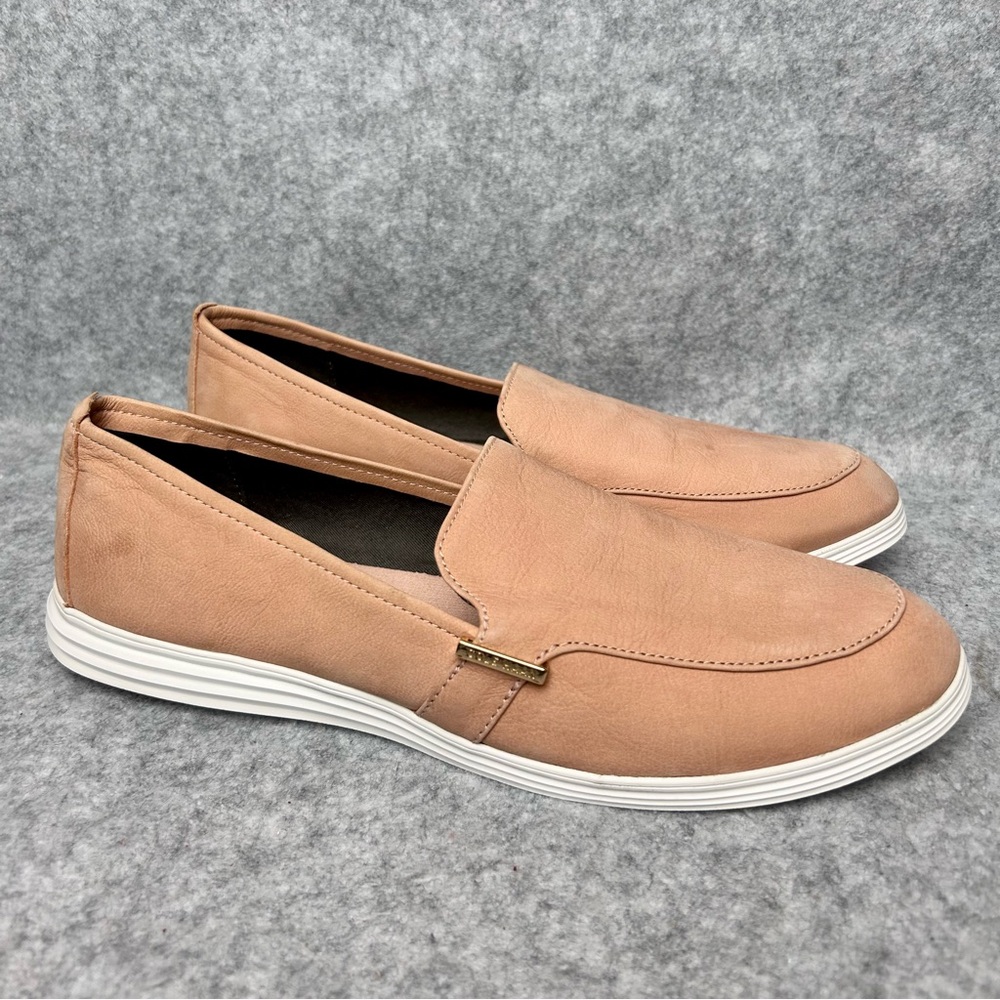 COLE HAAN Women's Ella Venetian Nubuck Leather Loafer Shoes Rose Blush Size 11B